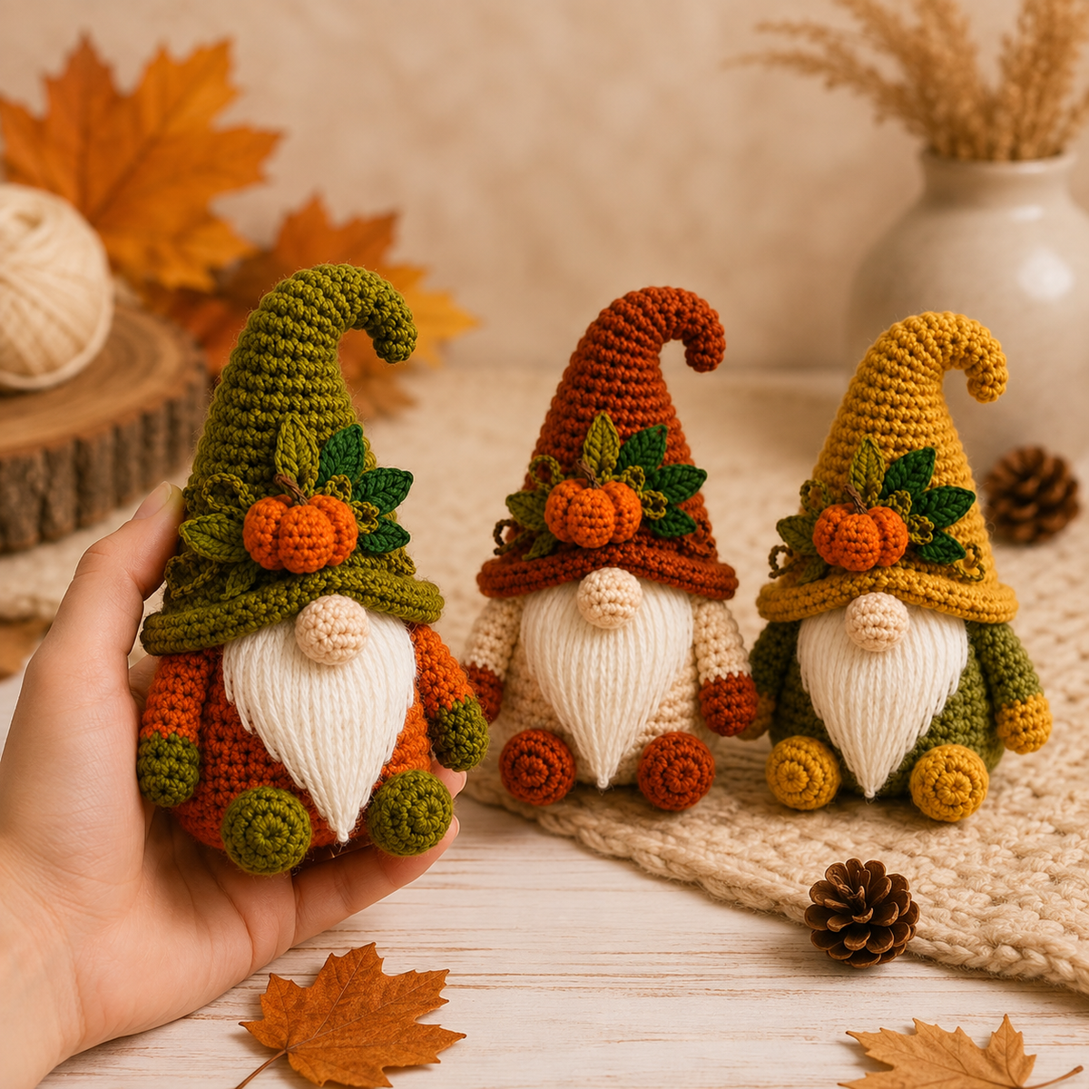 Cozy Pumpkin Gnome Crochet Pattern | Fall Decor PDF| Halloween Decor & Handmade Gift