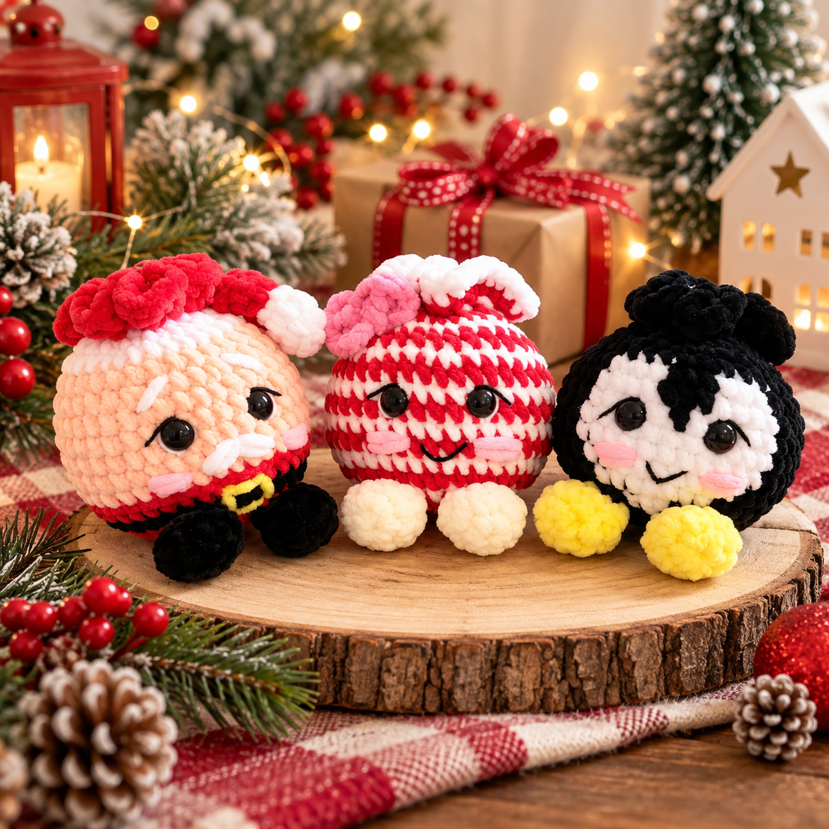 Christmas Crochet Add-On Pattern for Dimple the Dumpling – 5 Holiday Amigurumi PDF