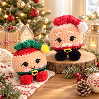 Christmas Crochet Add-On Pattern for Dimple the Dumpling – 5 Holiday Amigurumi PDF