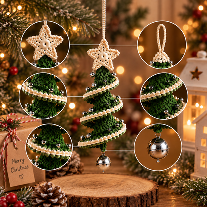 Crochet Christmas Tree Pattern | Spiral Hanging Ornament | Christmas Tree Decor | Holiday Crochet PDF | Instant Download