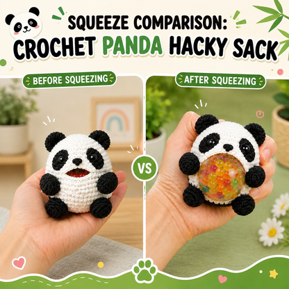 Golden Wool™ | Crochet Hacky Sack Animals | Handmade Squishy Stress Ball Collection | Amigurumi Fidget Toys | Cute Animal Sensory Gift | Kawaii Desk Buddies