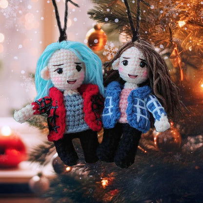 Golden Wool™ | Personalized Ornament Crochet Doll with Photo Card "Congrats On Being My Bestie" (Copy)