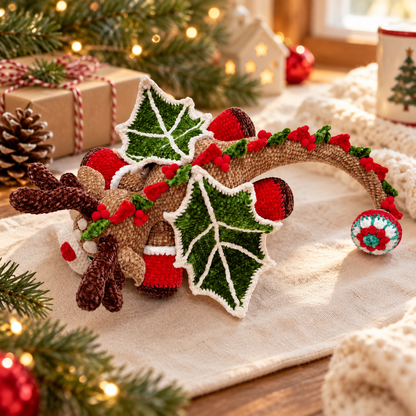 Christmas Reindeer Dragon Crochet Pattern – Holiday Dragon Amigurumi PDF