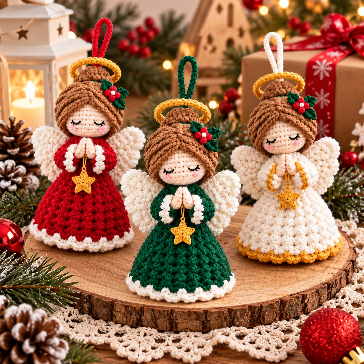 Crochet Christmas Angel Ornament Pattern – Mini Angel Amigurumi PDF
