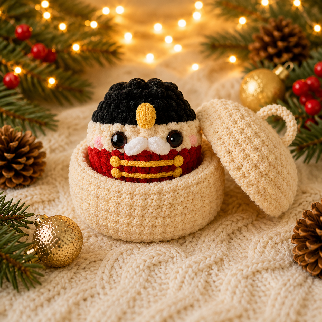 Christmas Dumpling Crochet Pattern Bundle PDF – Cute Holiday Amigurumi Plush Set with Steamer Basket | Digital Download with Step-by-Step Video Tutorial