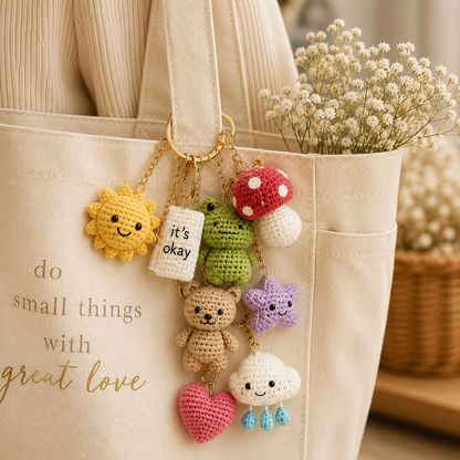 30 Luxury Crochet Keychains Pattern Book PDF – 30 Cute Amigurumi Keychain Crochet Patterns | Instant Digital Download with Step-by-Step Video Tutorial