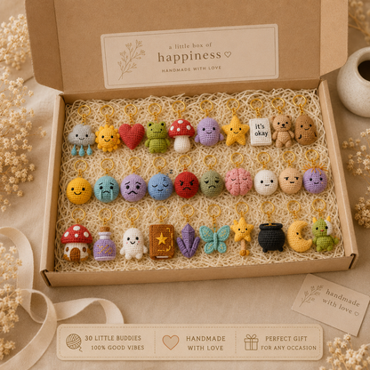 30 Luxury Crochet Keychains Pattern Book PDF – 30 Cute Amigurumi Keychain Crochet Patterns | Instant Digital Download with Step-by-Step Video Tutorial