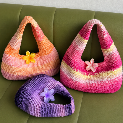 The Donut Bag Crochet Pattern PDF (2 Sizes) – Stylish Beginner Crochet Bag | Digital Download with Step-by-Step Video Tutorial