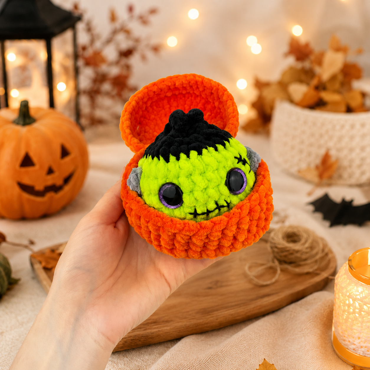Halloween Dumpling & Steamer Crochet Pattern PDF – Cute Kawaii Amigurumi Plushies | Beginner Digital Download with Step-by-Step Video Tutorial