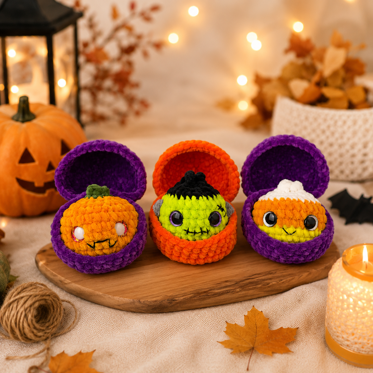Halloween Dumpling & Steamer Crochet Pattern PDF – Cute Kawaii Amigurumi Plushies | Beginner Digital Download with Step-by-Step Video Tutorial