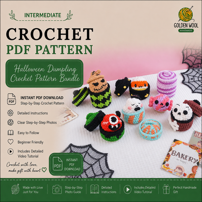 Halloween Dumpling Crochet Pattern Bundle – Cute & Spooky Amigurumi PDF Patterns