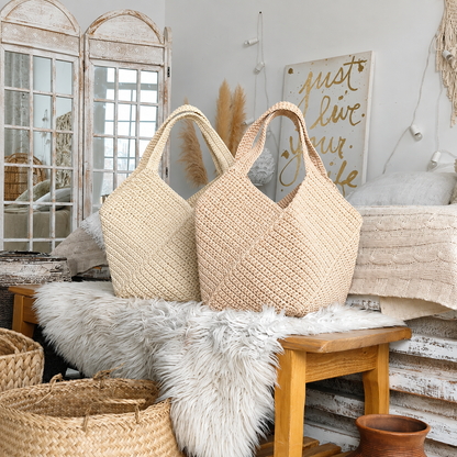 Crochet Tote Bag Pattern PDF | Beginner-Friendly Shoulder Bag Tutorial | Modern Beach Tote | Shopping Bag Crochet Pattern | Instant Download + Video Tutorial