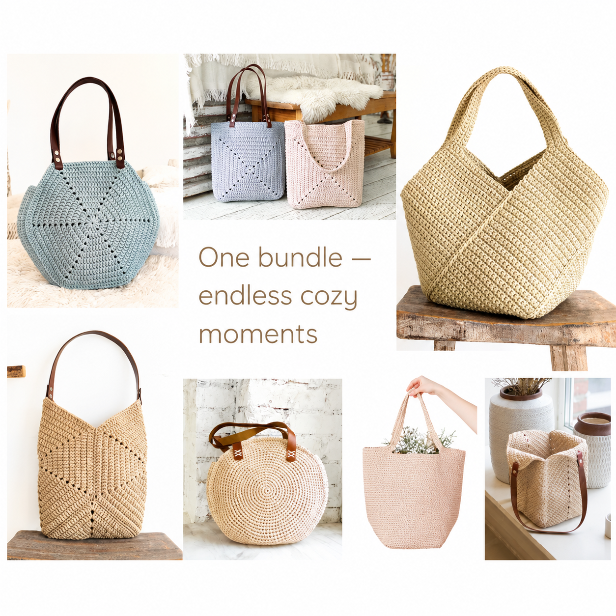 Crochet Tote Bag Pattern PDF | Beginner-Friendly Shoulder Bag Tutorial | Modern Beach Tote | Shopping Bag Crochet Pattern | Instant Download + Video Tutorial