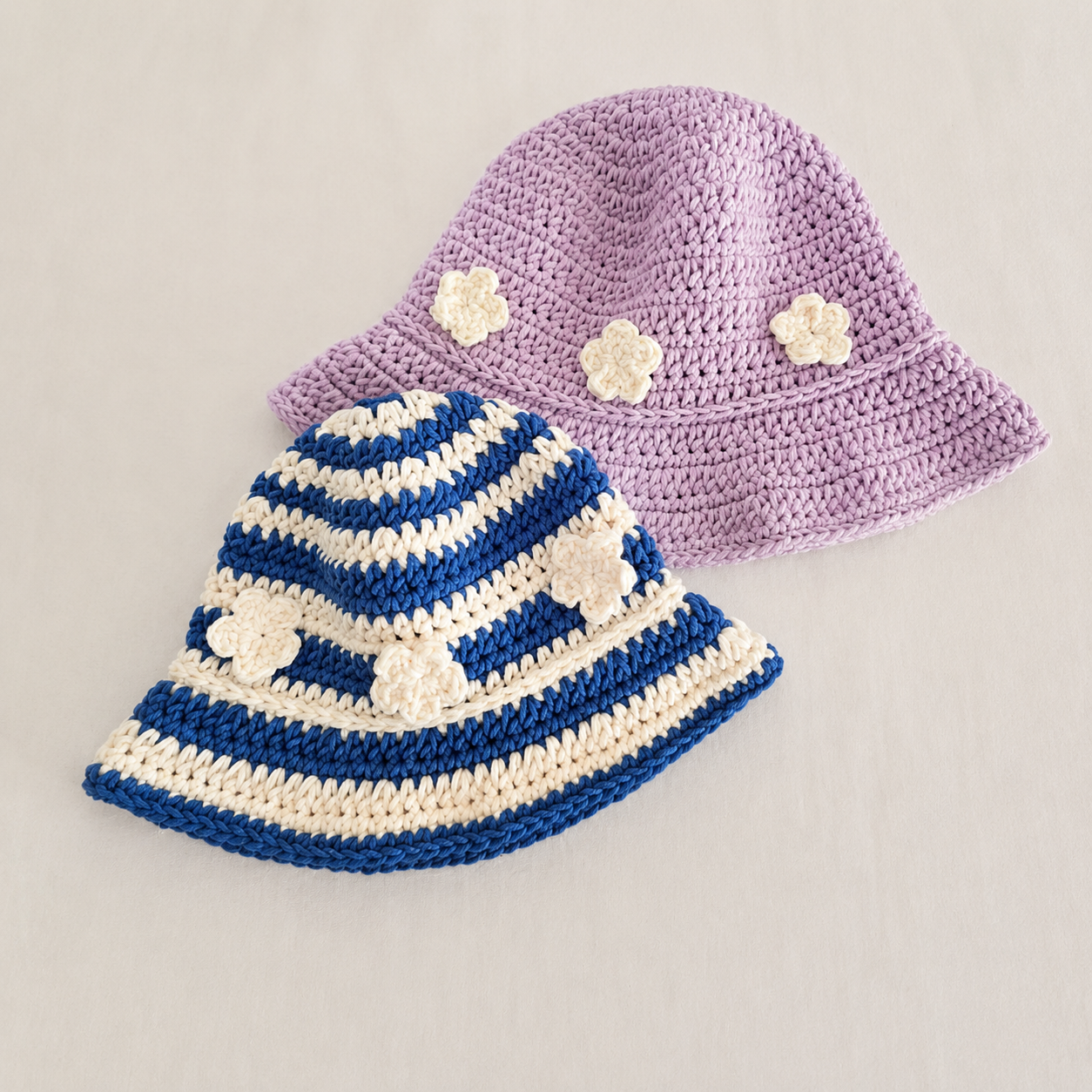 Daisy Drop Bucket Hat Crochet Pattern PDF | Beginner Bucket Hat Tutorial | Floral Summer Hat | Easy Crochet Hat Pattern | Instant Digital Download