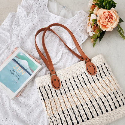 Elvina Crochet Tote Bag Pattern PDF | Beginner-Friendly Shoulder Tote | Elegant Market Bag | Modern Crochet Purse Tutorial | Instant Digital Download