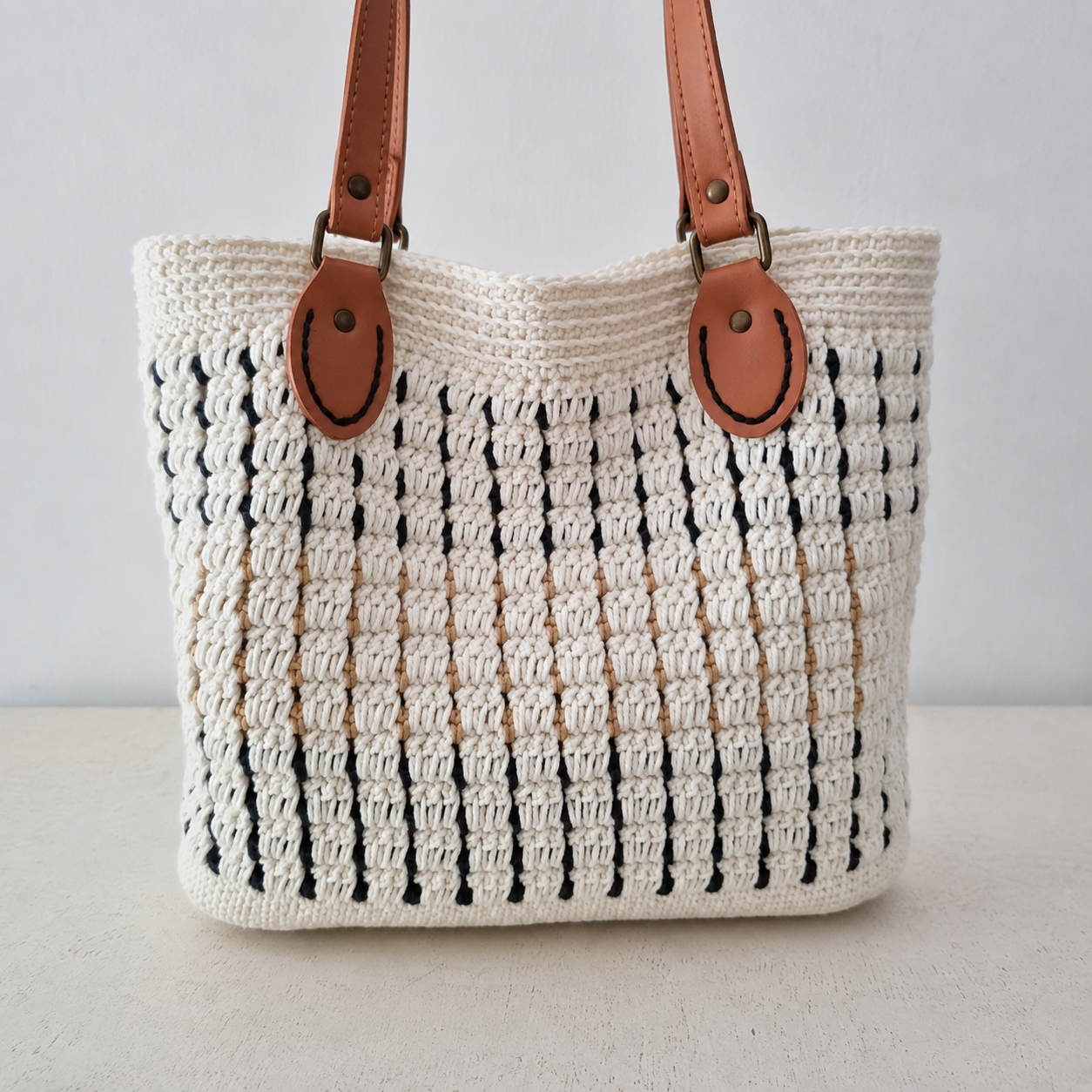 Elvina Crochet Tote Bag Pattern PDF | Beginner-Friendly Shoulder Tote | Elegant Market Bag | Modern Crochet Purse Tutorial | Instant Digital Download