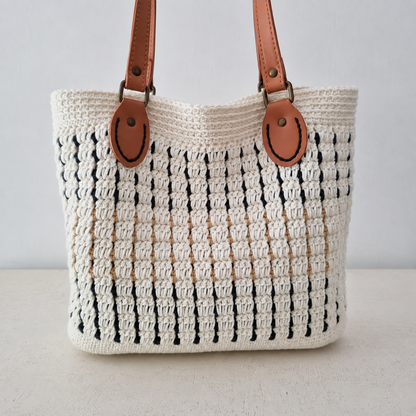 Elvina Crochet Tote Bag Pattern PDF | Beginner-Friendly Shoulder Tote | Elegant Market Bag | Modern Crochet Purse Tutorial | Instant Digital Download