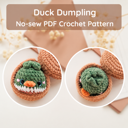 Dumpling Farm Animals No-Sew Crochet Pattern Bundle | 10-in-1 Amigurumi Bao Animals + Steamer Basket | Beginner PDF Pattern