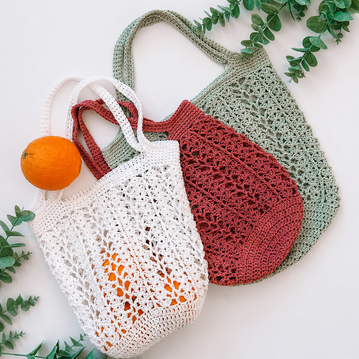 Willow Mesh Crochet Market Bag Pattern PDF | Easy Reusable Tote Bag | Beginner-Friendly Grocery & Beach Bag | 3 Sizes | Instant Digital Download