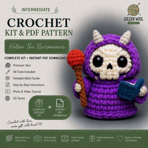 Hollow The Necromancer Crochet Kit - Golden Wool