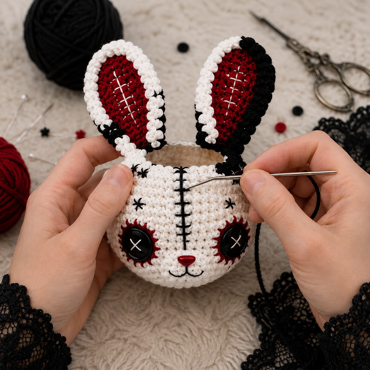 Gothic Crochet Amigurumi Pattern Set – Spooky Plushie & Doll PDF Patterns