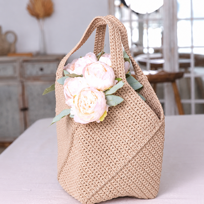 Crochet Tote Bag Pattern PDF | Beginner-Friendly Shoulder Bag Tutorial | Modern Beach Tote | Shopping Bag Crochet Pattern | Instant Download + Video Tutorial