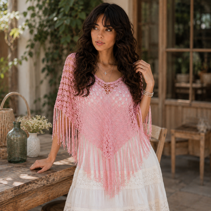 CROCHET PATTERN & VIDEO/ Sienna Poncho Crochet Pattern, Crochet Shawl Pattern, Pdf Pattern - Golden Wool