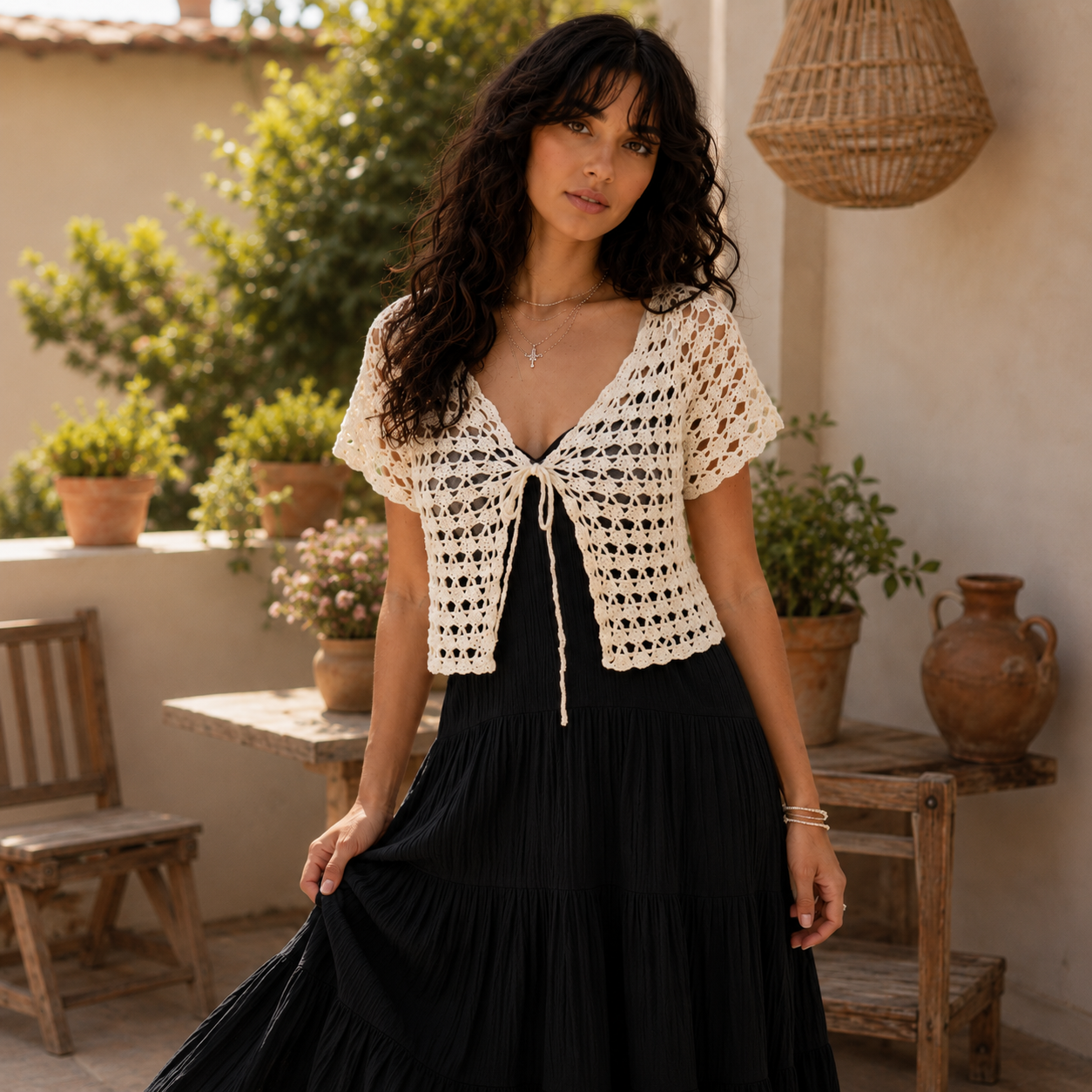 CROCHET PATTERN & VIDEO/ Solea Shell Stitch Cardigan Pattern, Summer Cardigan, Top-Down Cardigan, Seamless, Pdf - Golden Wool