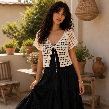 CROCHET PATTERN & VIDEO/ Solea Shell Stitch Cardigan Pattern, Summer Cardigan, Top-Down Cardigan, Seamless, Pdf - Golden Wool