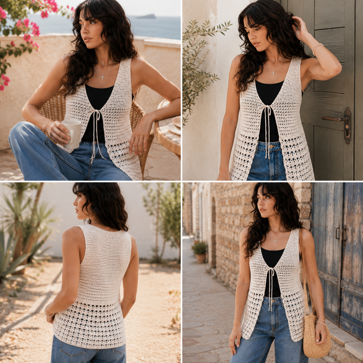 CROCHET PATTERN & VIDEO/ Solstice Vest, Crochet Vest Pattern, Summer Crochet, Beach wear, Women's Crochet, Pdf