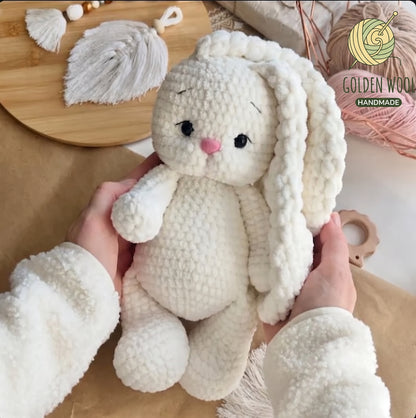 Velvet Bunny Crochet Pattern PDF | Plush Amigurumi Bunny - Golden Wool