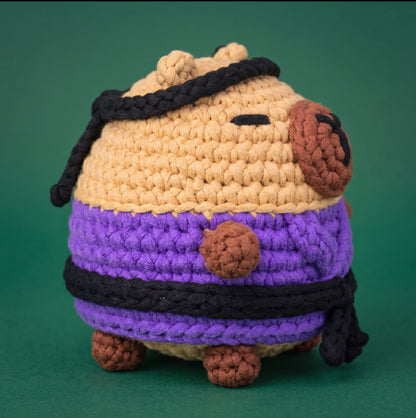 Kai The Ninja Capybara Crochet Kit - Golden Wool
