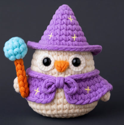 Merlin the Wizard Owl Crochet Kit - Golden Wool