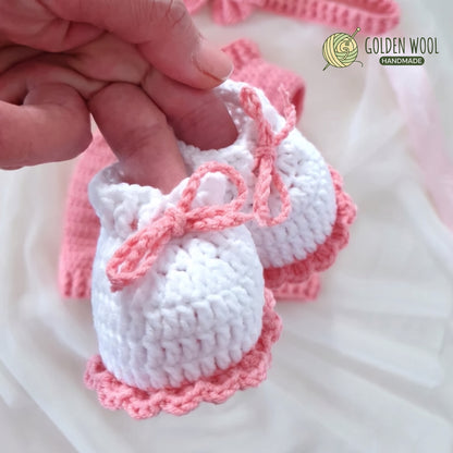 Crochet Overall & Booties Pattern PDF - Golden Wool