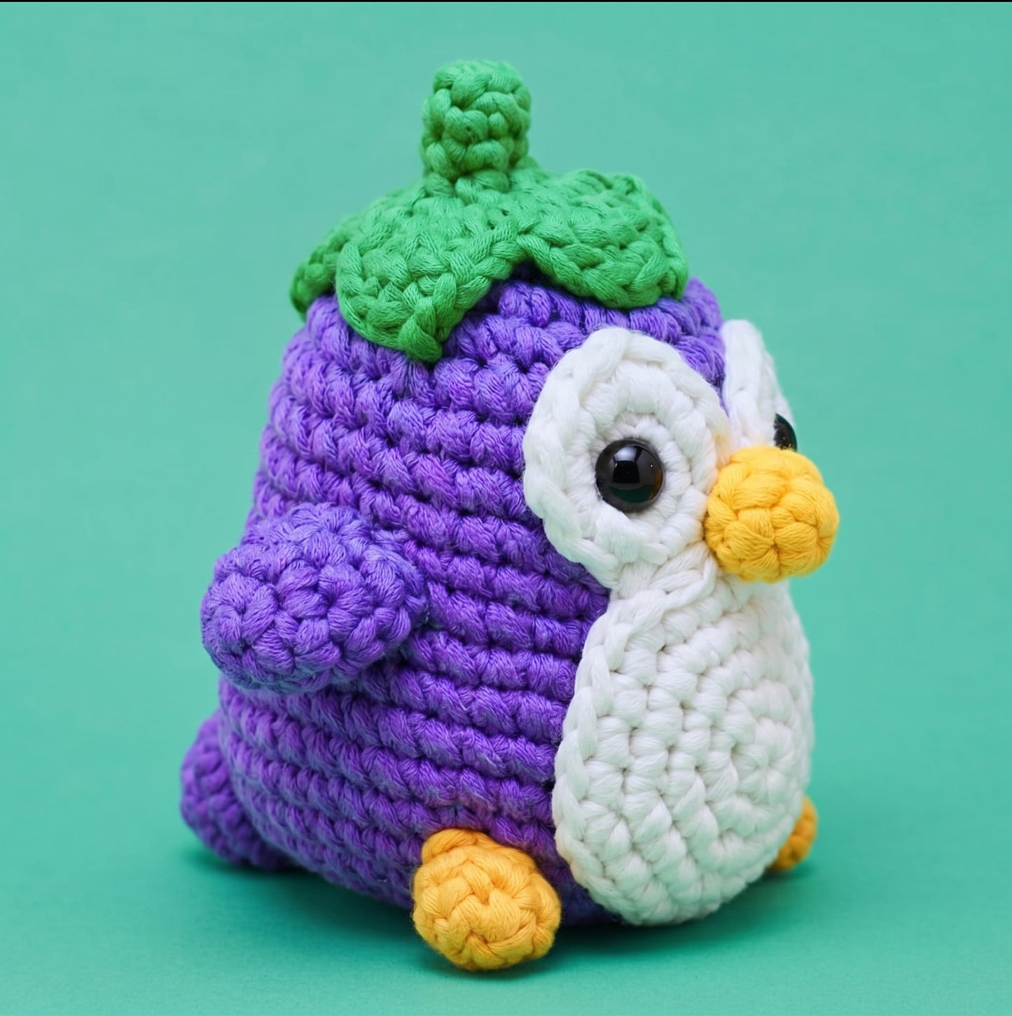 Pogo The Eggplant Penguin Crochet Kit - Golden Wool