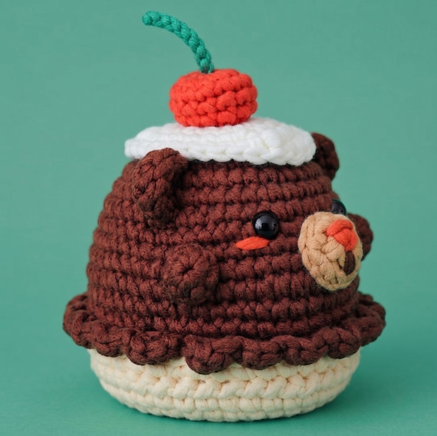 Hazel The Chocolate Cupbear Crochet Kit - Golden Wool