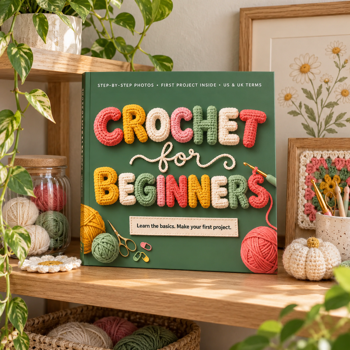 Crochet for Beginners Book | Step-by-Step Crochet Guide with Photos | Learn Your First Crochet Project