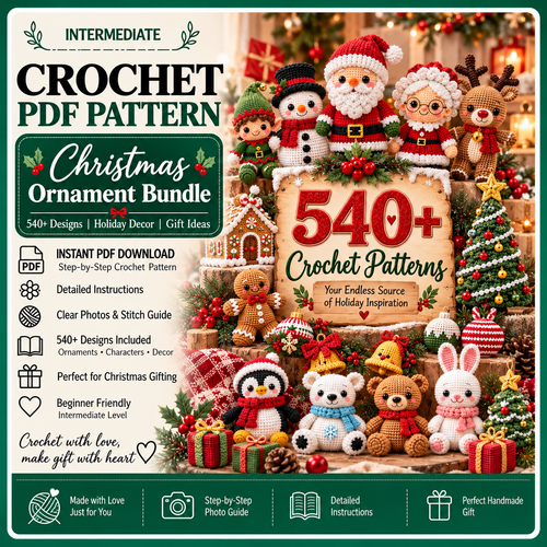 540+ Christmas Crochet Patterns Bundle PDF, Holiday Amigurumi