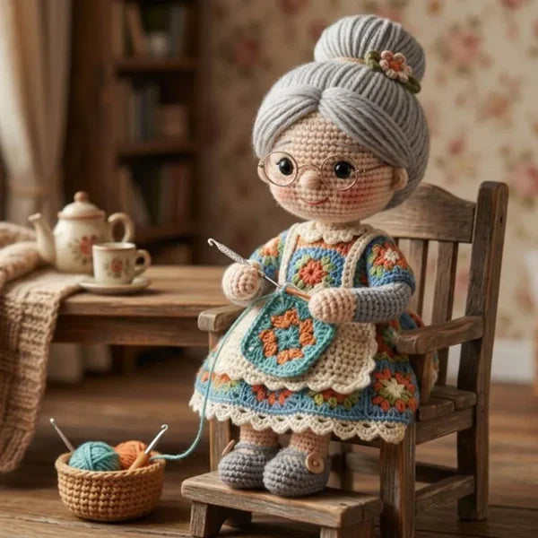 Granny Amigurumi Crochet Pattern – Grandma Doll PDF Tutorial - Golden Wool