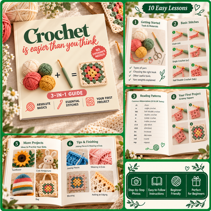 Crochet for Beginners Book, Easy Step-by-Step Crochet Guide