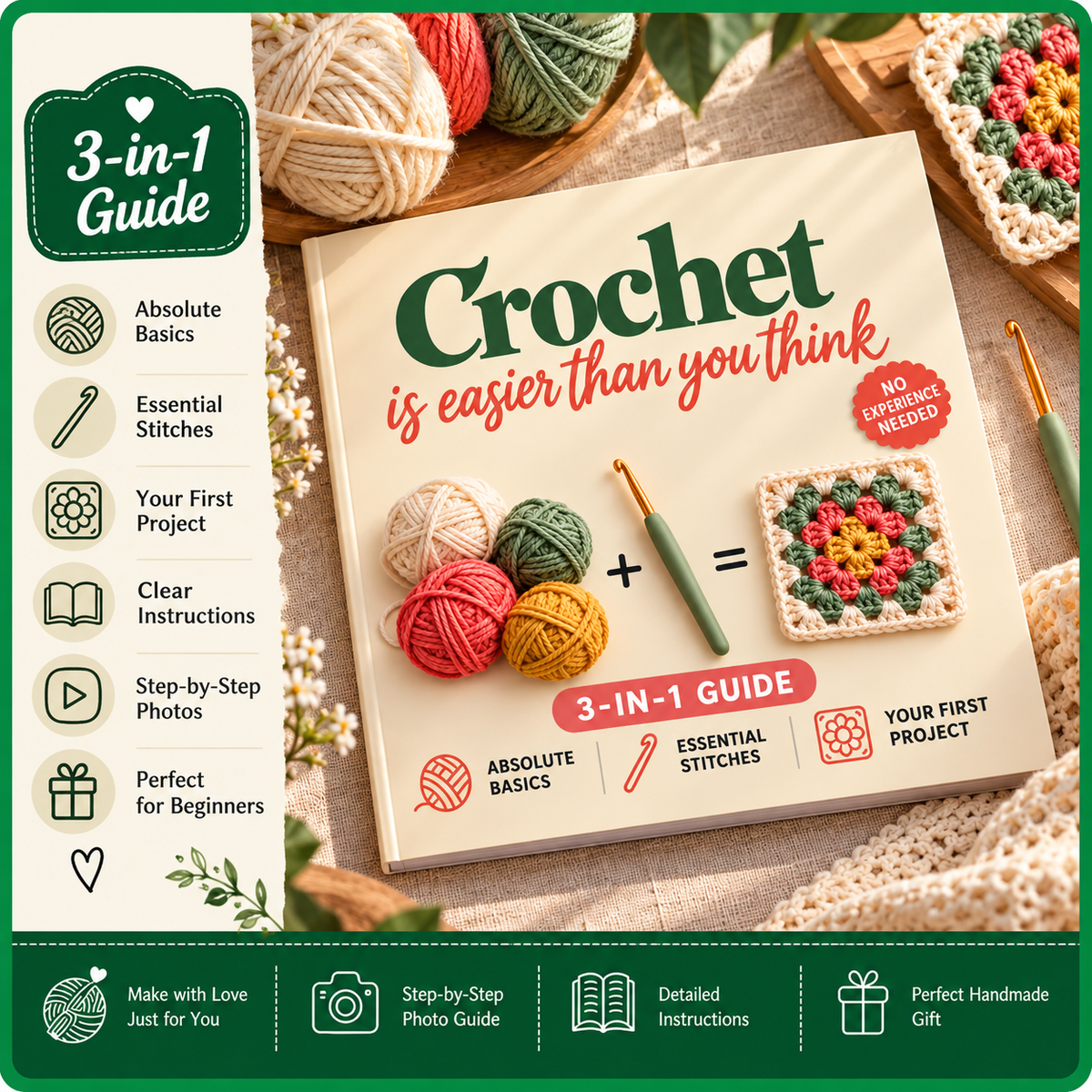 Crochet for Beginners Book, Easy Step-by-Step Crochet Guide