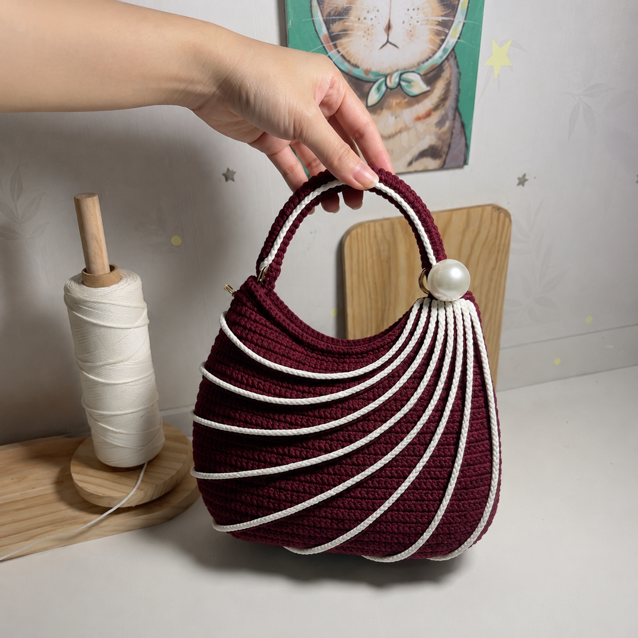Wavy Handbag Crochet Pattern PDF | Easy Shoulder Bag Pattern with Step-by-Step Video Tutorial | Beginner-Friendly DIY Bag | Instant Download