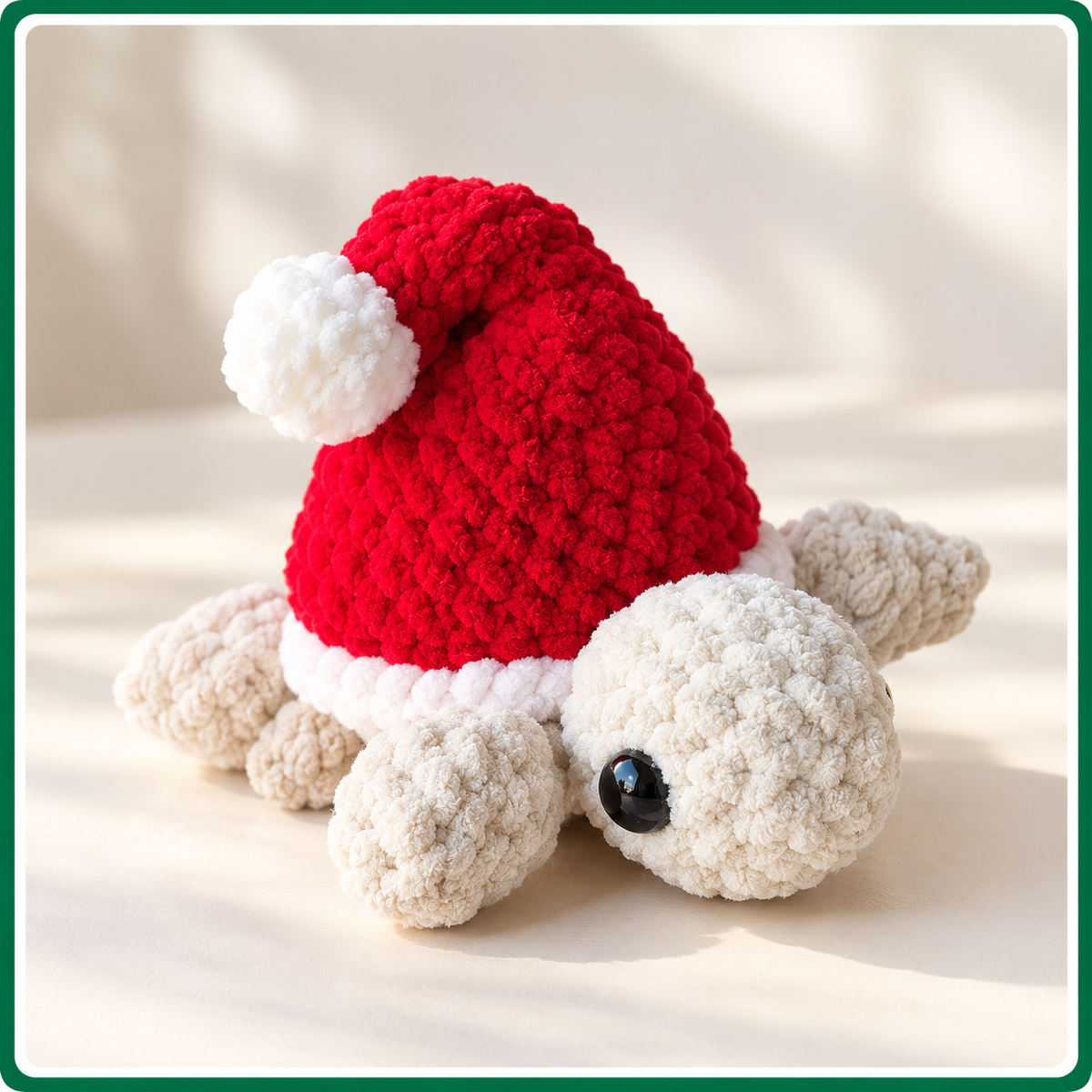 Christmas Turtle Shell Crochet Pattern PDF, Removable Holiday Amigurumi Shell