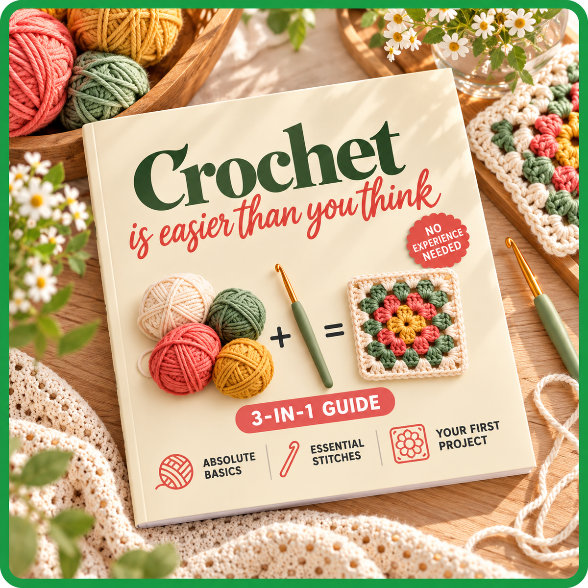Crochet for Beginners Book, Easy Step-by-Step Crochet Guide
