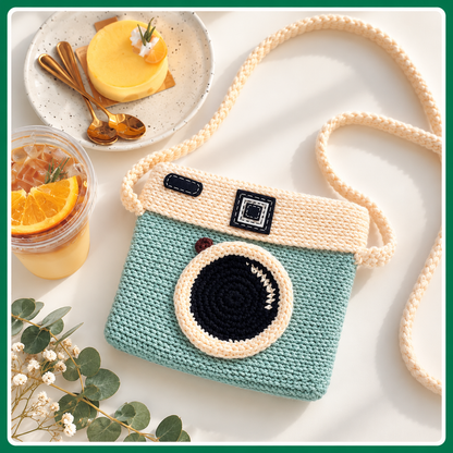 Camera Crochet Bag Pattern PDF – Lomo-Style Mini Crossbody Purse