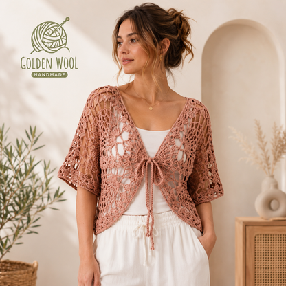 Butterfly Wing Cardigan Crochet Pattern PDF | Lace Crochet Cardigan Tutorial | Boho Shrug Pattern | Instant Digital Download