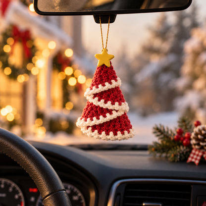 Crochet Christmas Tree Ornament Pattern | Mini Christmas Tree Crochet | Holiday Tree Decoration | Christmas PDF Pattern | Instant Download