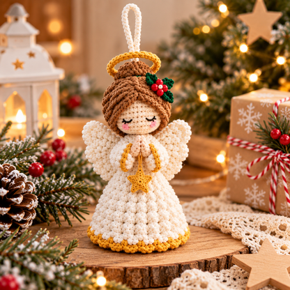 Crochet Christmas Angel Ornament Pattern – Mini Angel Amigurumi PDF