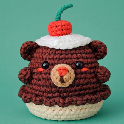 Hazel The Chocolate Cupbear Crochet Kit - Golden Wool