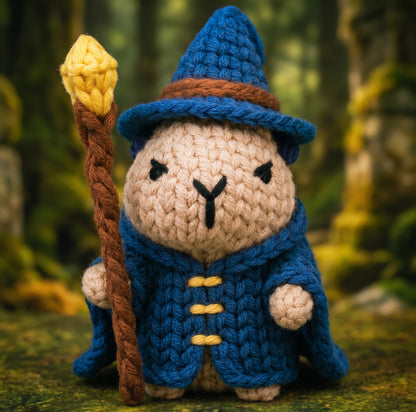 Oberon The Capybara Mage Crochet Kit - Golden Wool